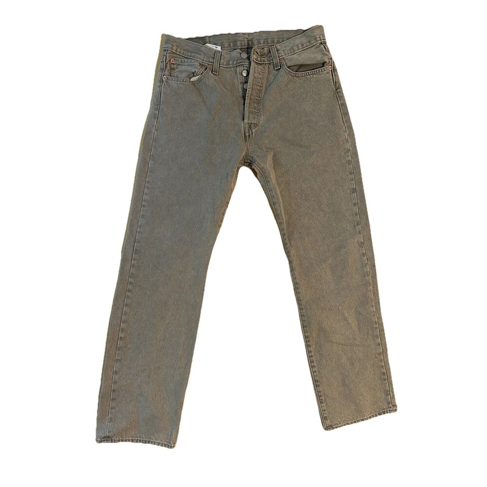 Levis 505 Jeans Mens 33x32* Gray Straight Leg Cotton Denim Mid Rise Classic Fit